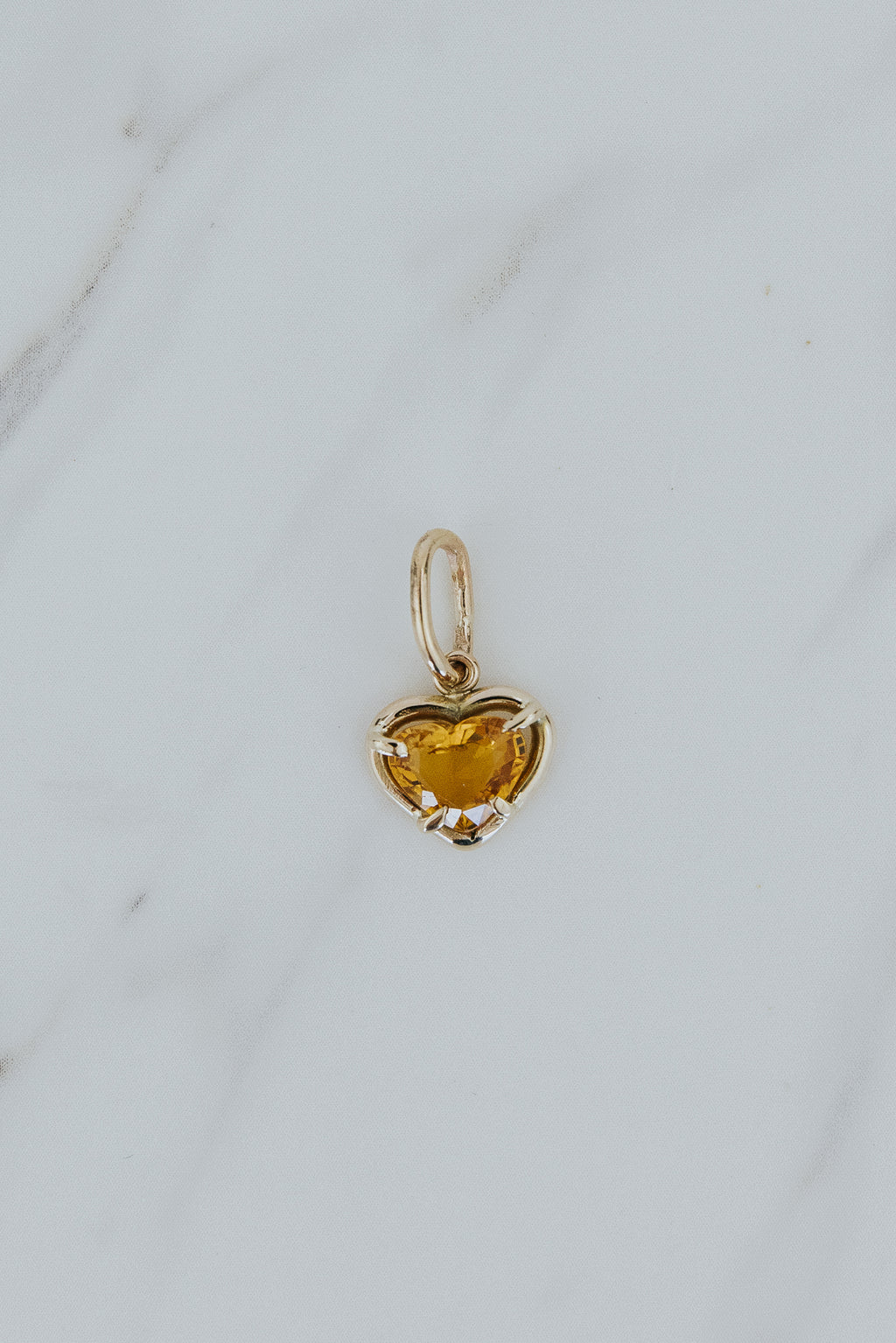 Necklace Charm - Tourmaline Heart | 14k