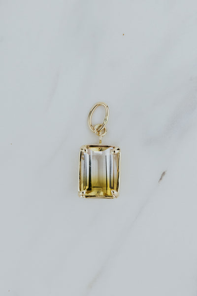 Sunset Cascade Citrine Necklace Charm