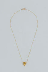 Prong Set Citrine Trillion Necklace thumbnail