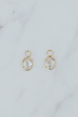 Wings Hawaii Arctic Diamond charms for hoop earrings in 14k yellow gold. Fine jewelry handmade in Maui. Modern, elevated charm earrings to mix, match, customize. 