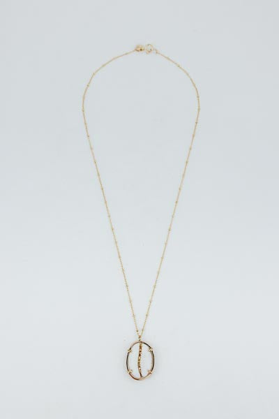 Prong Set Shell Necklace - Granulated Cowrie | GF