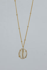 Prong Set Shell Necklace - Cowrie thumbnail