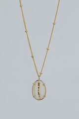 Prong Set Shell Necklace - Cowrie thumbnail