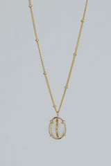 Prong Set Shell Necklace - Cowrie thumbnail