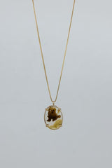 Crystal Ball Necklace - Dendritic Agate | Gold Filled thumbnail