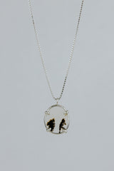Crystal Ball Necklace - Dendritic Agate thumbnail