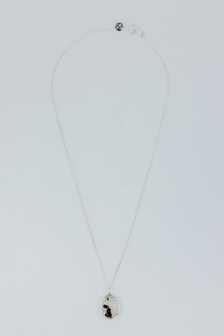 Crystal Ball Necklace - Dendritic Agate