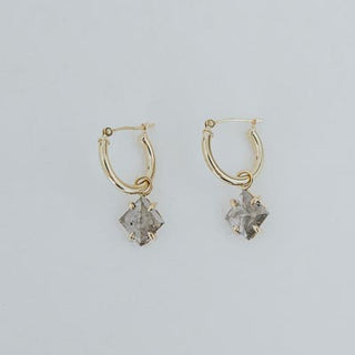 Charm Hoops - Diamond | 14k