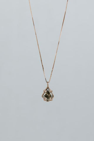 Diamond Charm Necklace - 14k RG