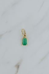 Nova Necklace Charm - Emerald | 14k thumbnail