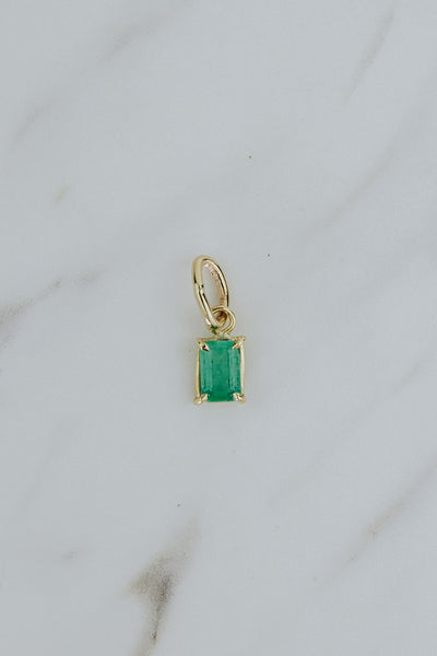Nova Necklace Charm - Emerald | 14k