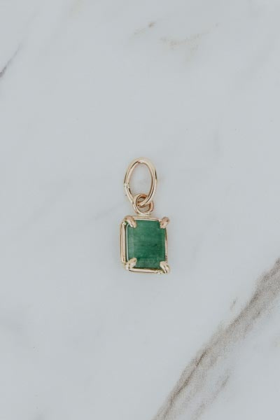 wings hawaii emerald necklace charm in 14k gold fill