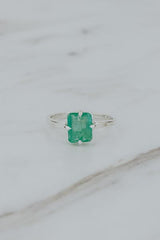 wings hawaii emerald ring in sterling silver thumbnail