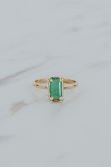 Wings Hawaii Emerald Venus Ring in 14k gold-filled. Fine jewelry handmade in Maui.  thumbnail