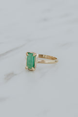 Wings Hawaii Emerald Venus Ring in 14k gold-filled. Fine jewelry handmade in Maui.  thumbnail
