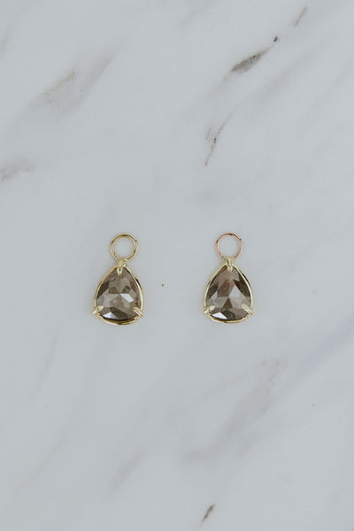 Earring Charms- Champagne Diamonds | 14k