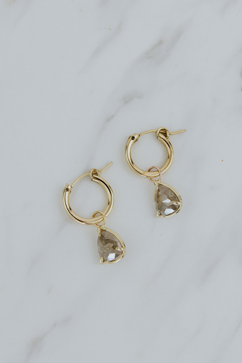 Earring Charms- Champagne Diamonds | 14k