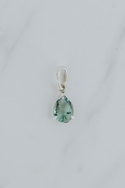 Necklace Charm - Teardrop Fluorite | SS