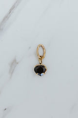 Heart Necklace Charm - Garnet | 14k YG thumbnail