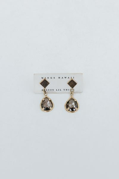 Diamond Drop Stud Earrings - 14K