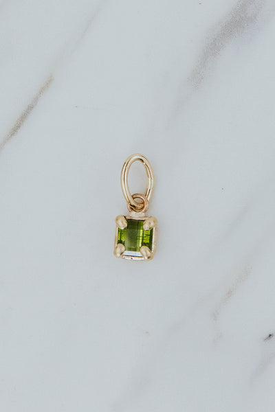 Necklace Charm - Green Tourmaline