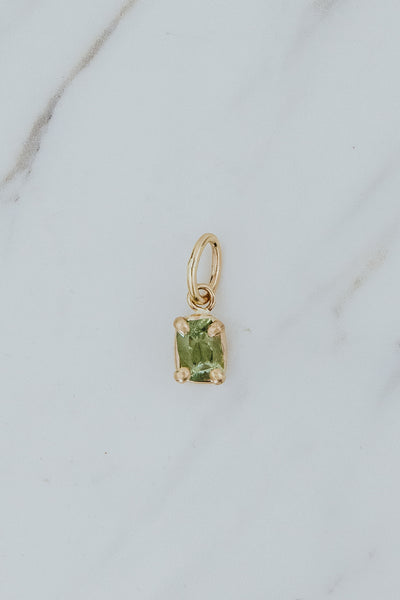 Necklace Charm - Green Tourmaline