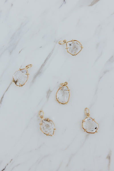 Necklace Charm - Prong Herkimer Diamonds | GF