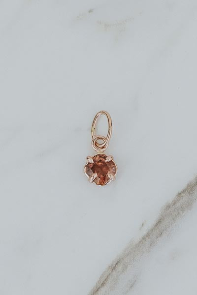 Imperial Topaz Charm | 14k RG