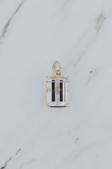 Wings Hawaii Kunzite necklace charm in 14k gold-filled. Fine jewelry handcrafted with aloha in Maui. Charm Bar collection. Mix, match, customize modern charm jewelry made in Hawaii.  thumbnail