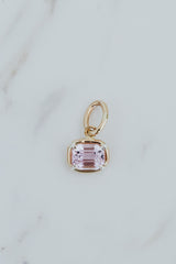 Wings Hawaii Kunzite necklace charm in 14k gold-filled and sterling silver. Fine jewelry handcrafted in Maui.  thumbnail