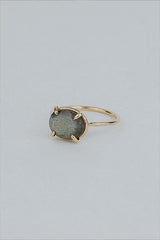 Prong Set Gemstone Ring - Labradorite | 14k thumbnail