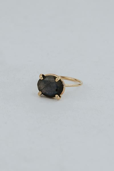 Prong Set Gemstone Ring - Labradorite