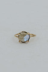 Rose Cut Gemstone Ring - Labradorite thumbnail