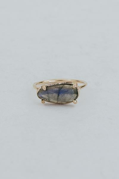 Prong Set Labradorite Ring