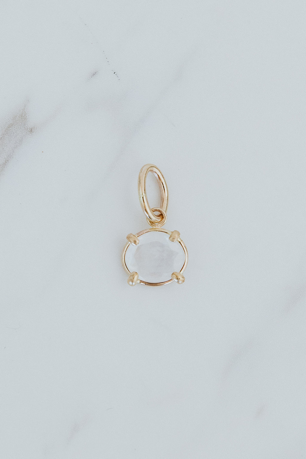 Halo Necklace Charm - Moonstone | GF