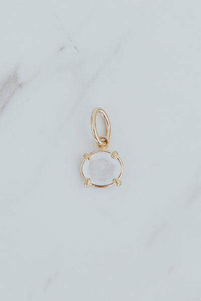 Halo Necklace Charm - Moonstone | GF