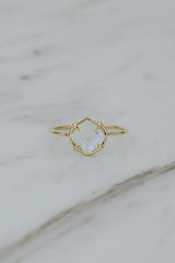 wings hawaii moonstone ring in 14k yellow gold  thumbnail