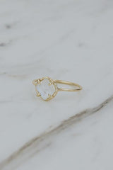 wings hawaii moonstone ring in 14k yellow gold  thumbnail