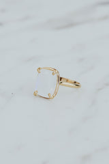 Wings Hawaii Venus Ring - Rainbow Moonstone in 14k gold-fill. Fine jewelry handcrafted in Maui. Unique, artisanal gifts handmade in Hawaii. thumbnail
