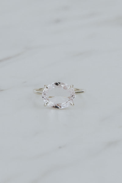 Halo Ring - Morganite | SS