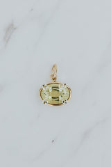 Wings Hawaii yellow Beryl halo necklace charm in 14k gold-filled findings. Fine jewelry handmade in Maui. Mix, match, customize. Charm Bar collection made in Hawaii.  thumbnail