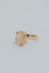 Wide Set Gemstone Ring - Sunstone thumbnail