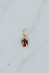 Wings Hawaii pink tourmaline necklace charm 14k gold filled. Fine jewelry handmade in Maui.  thumbnail