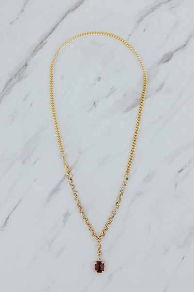 Tourmaline Fob Necklace