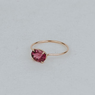 Prong Set Gemstone Ring - Tourmaline 14k Rose Gold