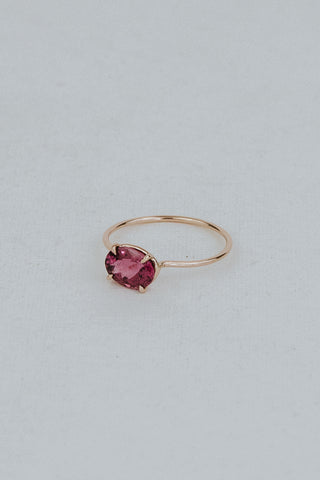 Prong Set Gemstone Ring - Tourmaline 14k Rose Gold