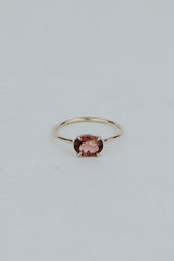 Prong Set Gemstone Ring - Tourmaline 14k White Gold thumbnail