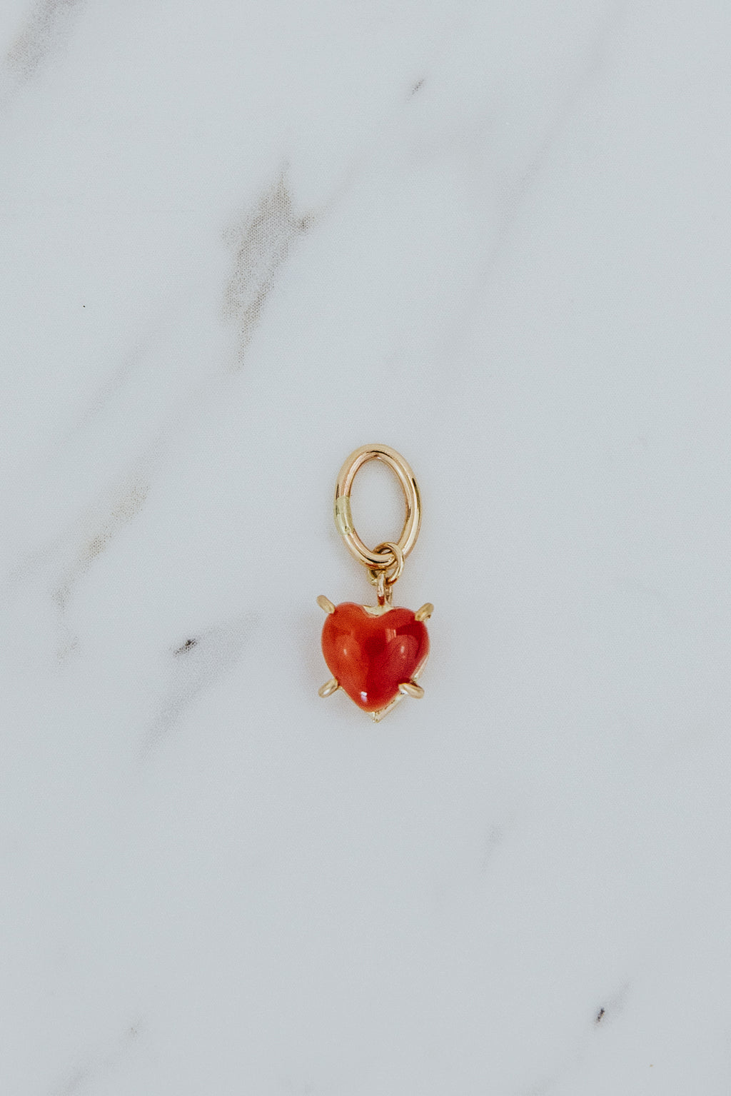 Necklace Charm - Coral Heart
