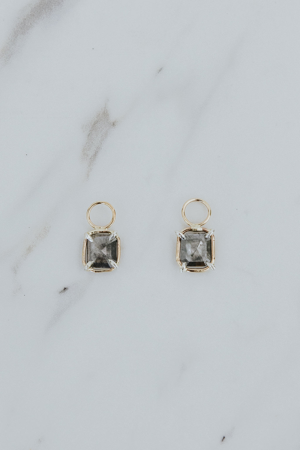 Wings Hawaii Silver Diamond earring charms in 14k gold-filled. Fine jewelry handcrafted with aloha in Maui. Charm Bar collection. Mix, match, customize modern charm jewelry made in Hawaii. 