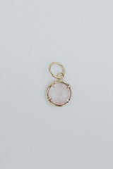 Necklace Charm - Rose Quartz | 14k